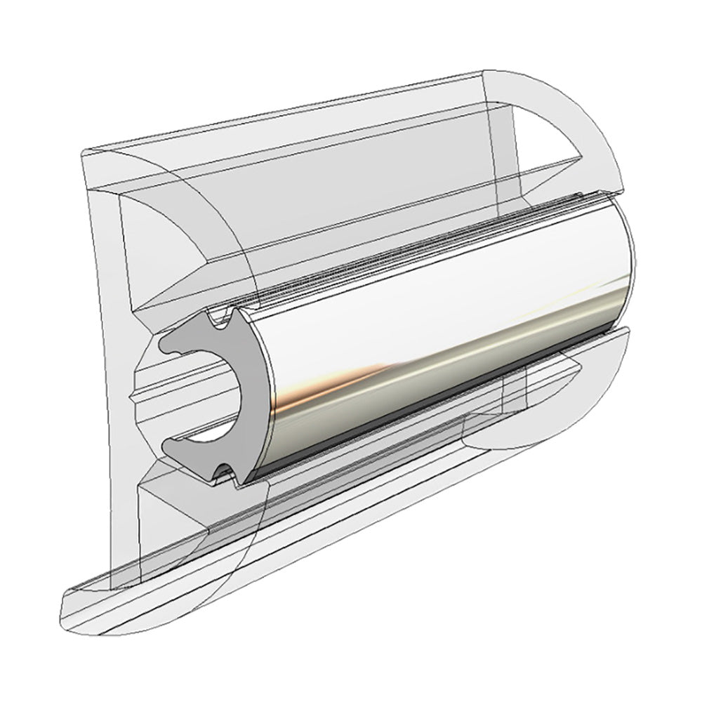 TACO Rub Rail Insert Flexible Chrome 80