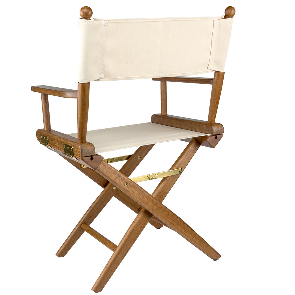 Whitecap Directors Chair wNatural Seat Covers Teak