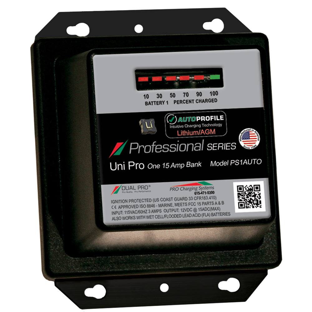 Dual Pro PS1 Auto 15A 1Bank LithiumAGM Battery Charger