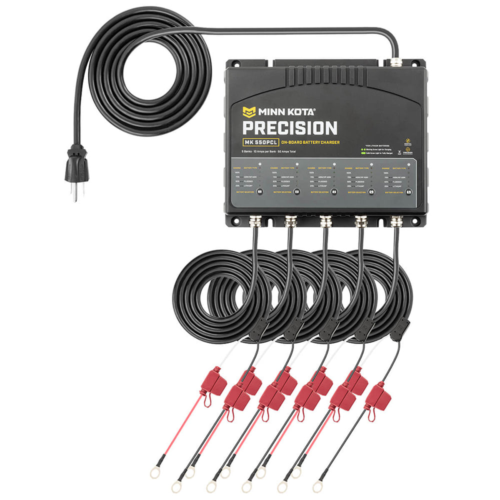 Minn Kota OnBoard Precision Charger MK550 PCL 5 Bank x 10 AMP LI Optimized Charger