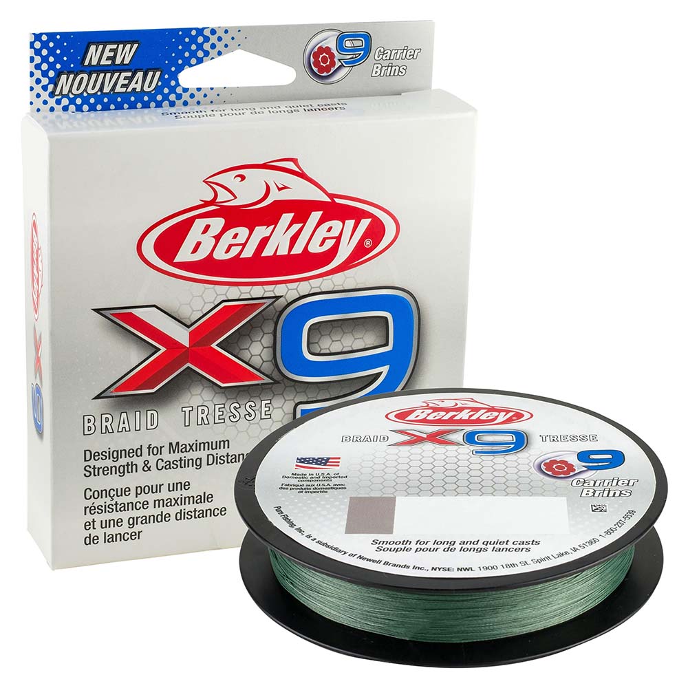 Berkley x9 Braid LowVis Green 8lb 328 yds X9B330822