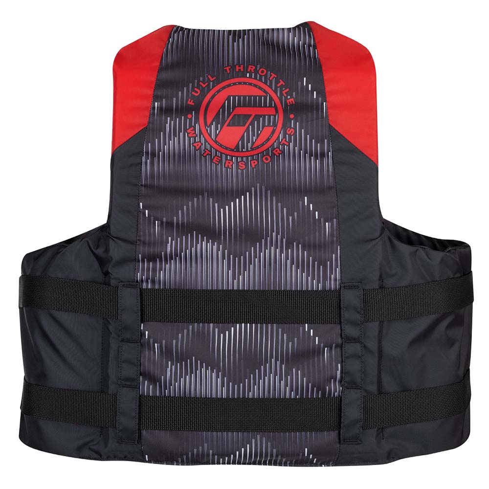 Full Throttle Adult Nylon Life Jacket SM RedBlack