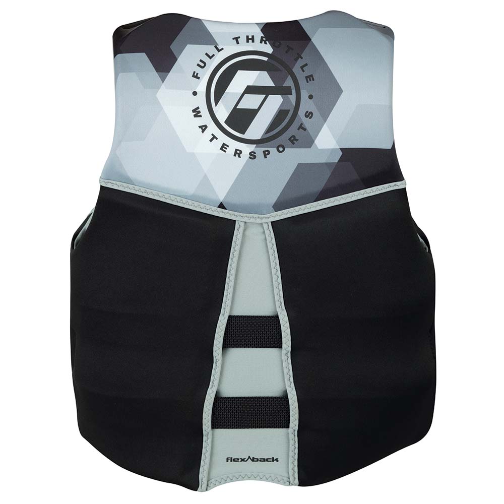 Full Throttle Mens RapidDry FlexBack Life Jacket XL BlackGrey