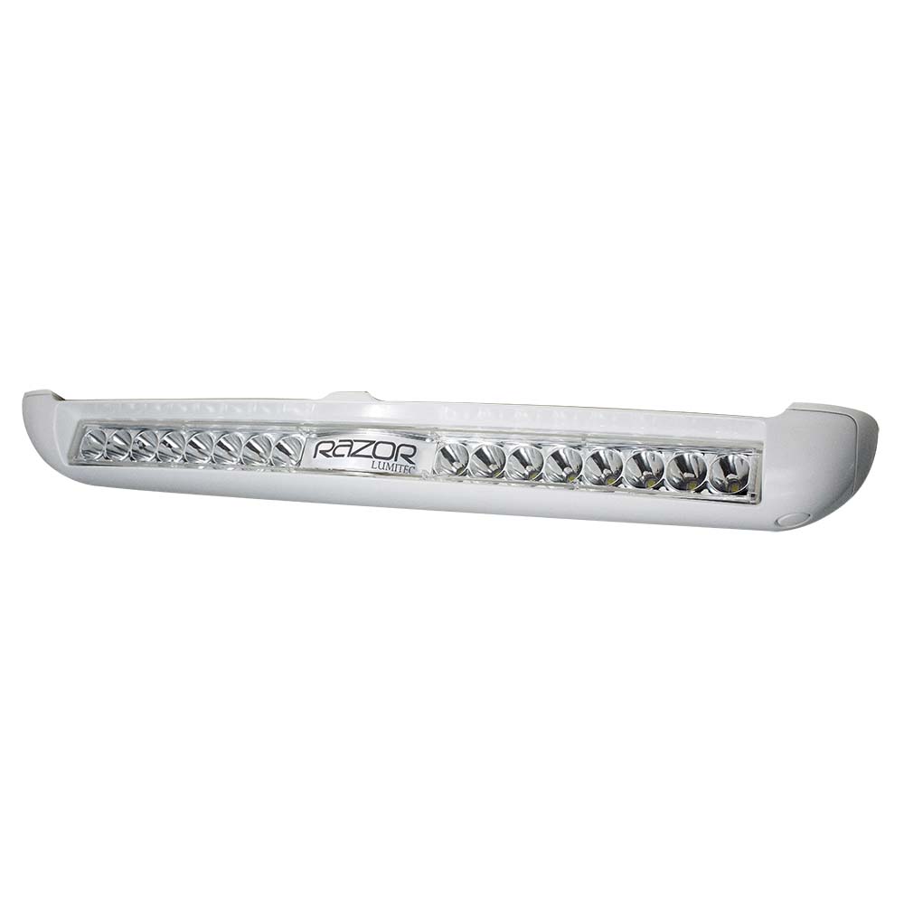 Lumitec Razor Light Bar Spot White Housing wInverted Logo Flush Mount