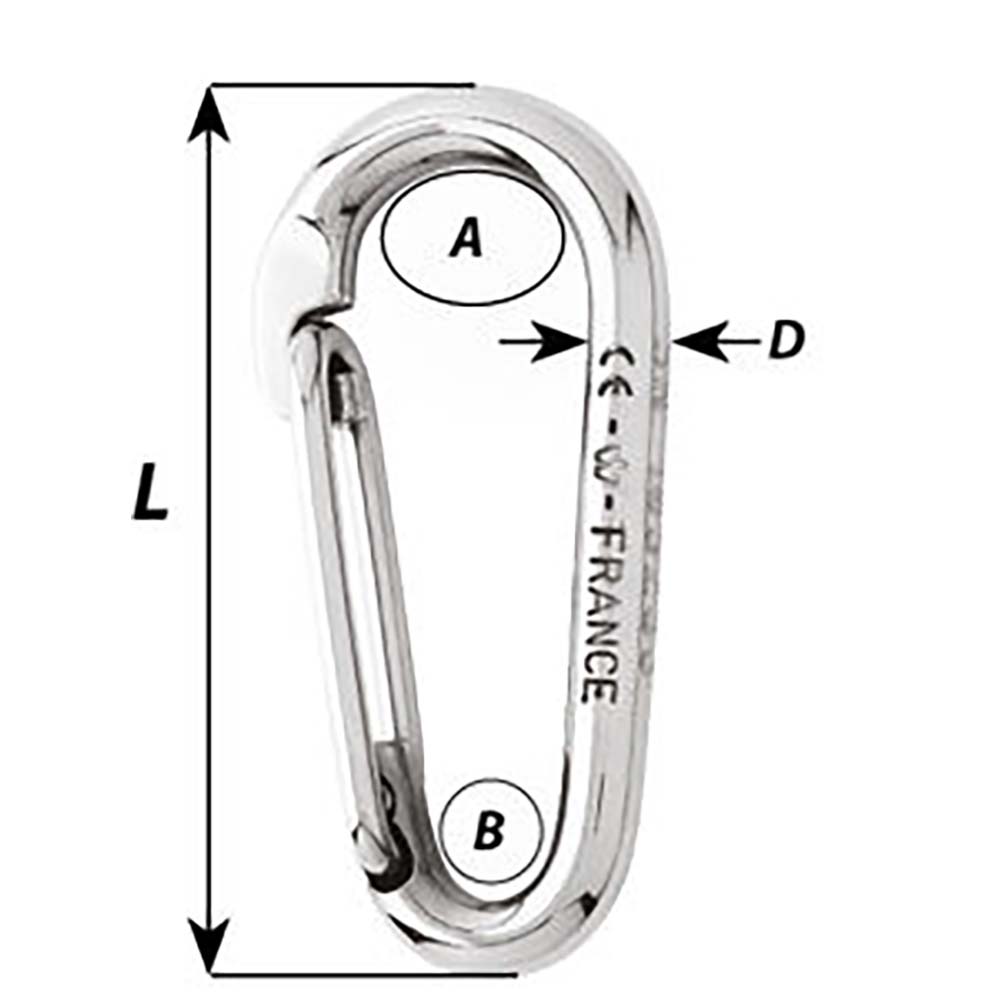 Wichard Symmetric Carbin Hook Without Eye Length 120mm 1532