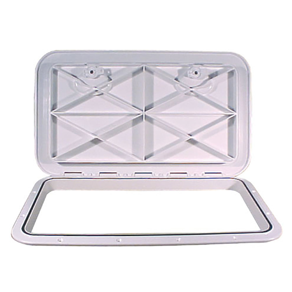Beckson 14 x 24 Flush Hatch White ASA Material Acrylonitrile Styrene Acrylate