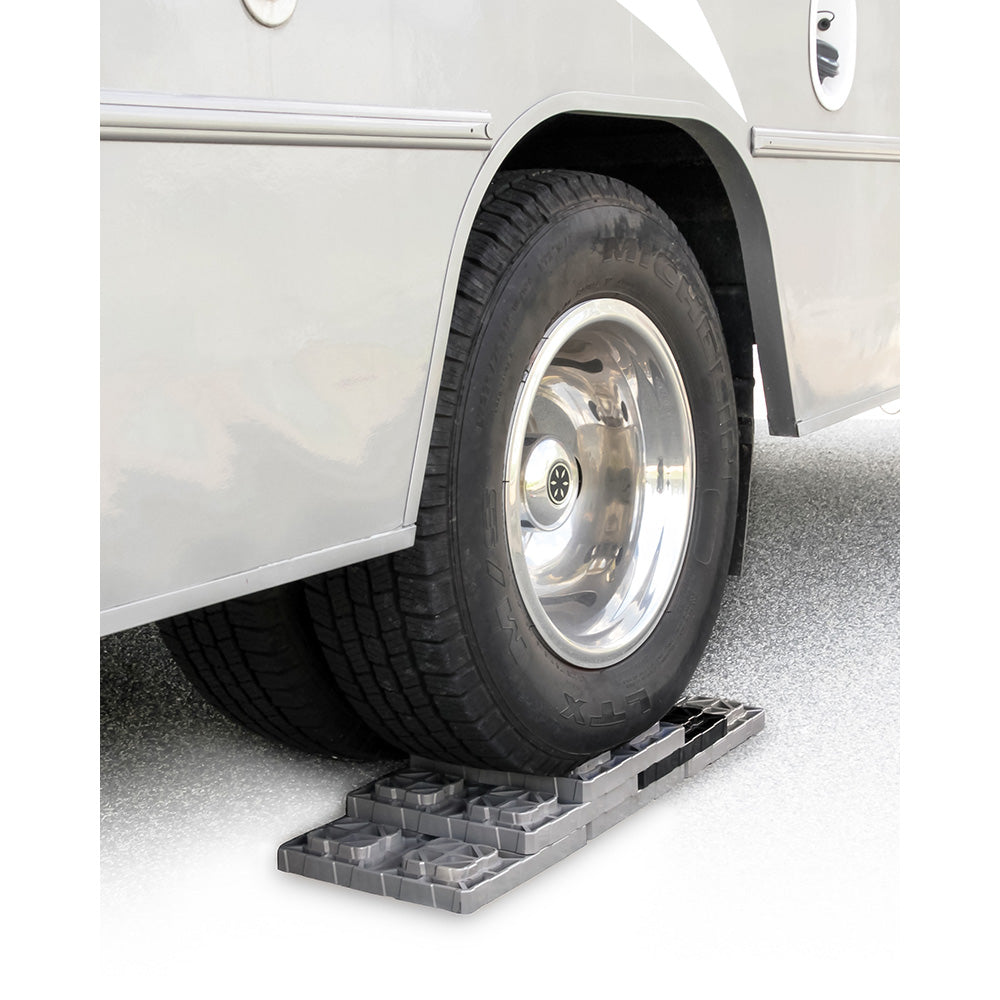 Camco FasTen Leveling Blocks XL wTHandle 2x2 Grey 10Pack