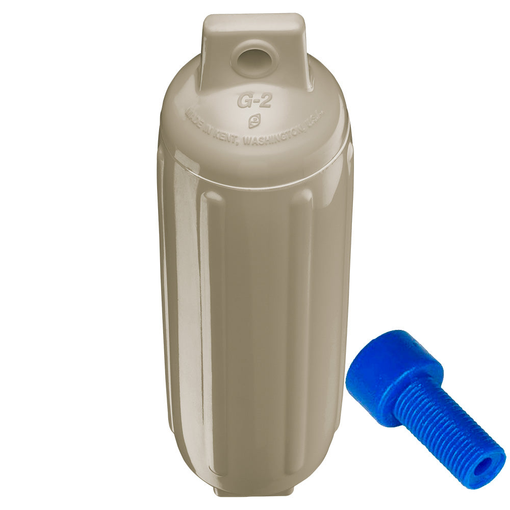 Polyform G2 Twin Eye Fender 45 x 155 Sand wAdapter