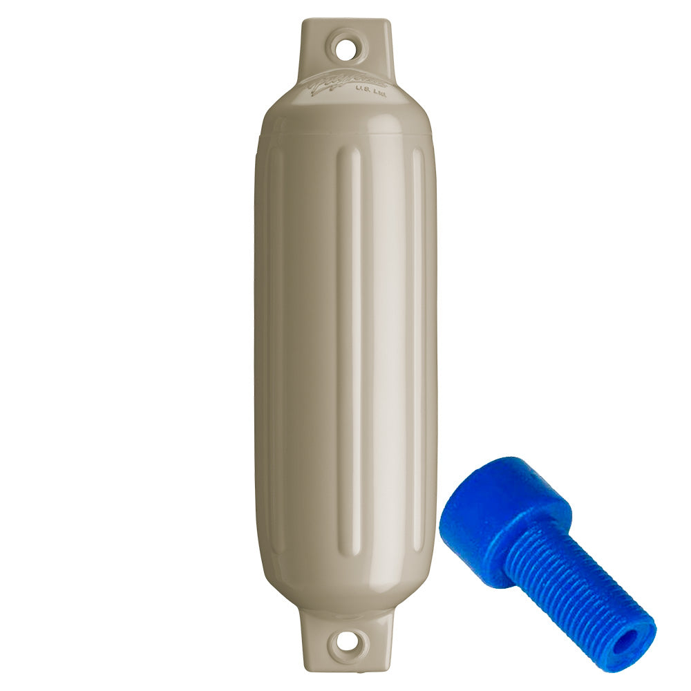 Polyform G2 Twin Eye Fender 45 x 155 Sand wAdapter