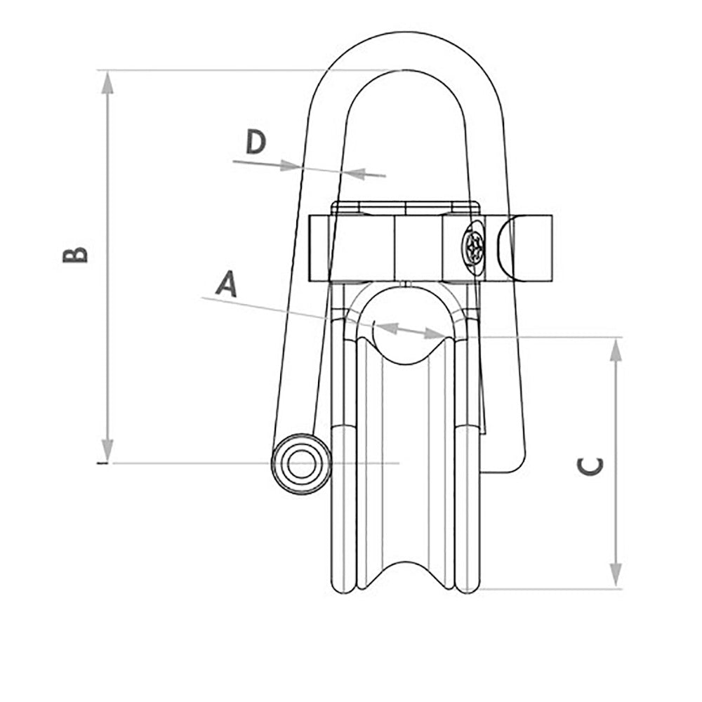 Wichard Soft Snatch Block 12mm Rope Size