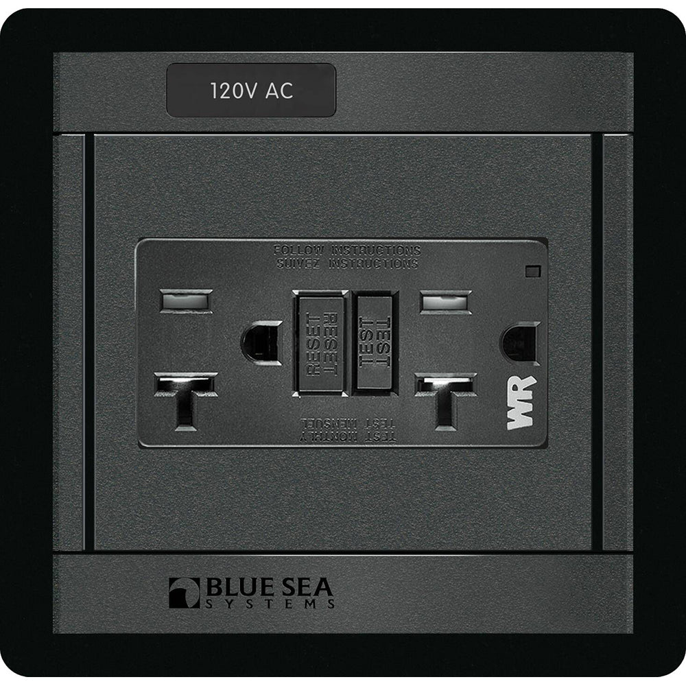 Blue Sea 1499 360 Panel 120V AC GFCI Dual Outlet