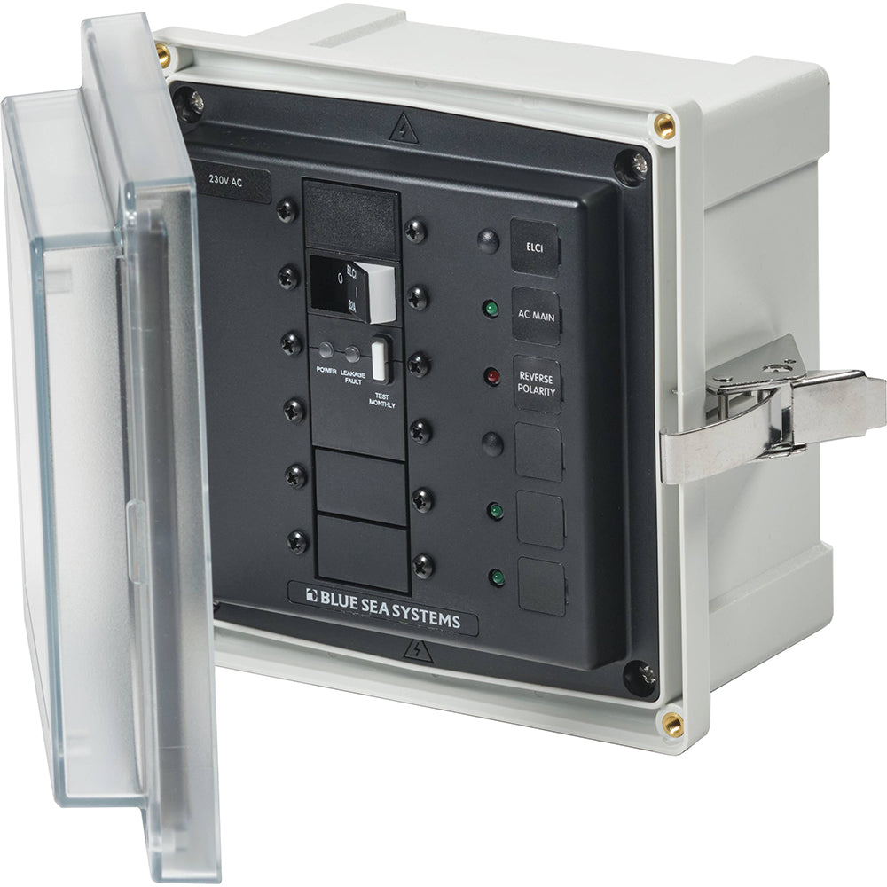 Blue Sea 3123 SMS Panel Enclosure wELCI 32A 3 Blanks 230V AC