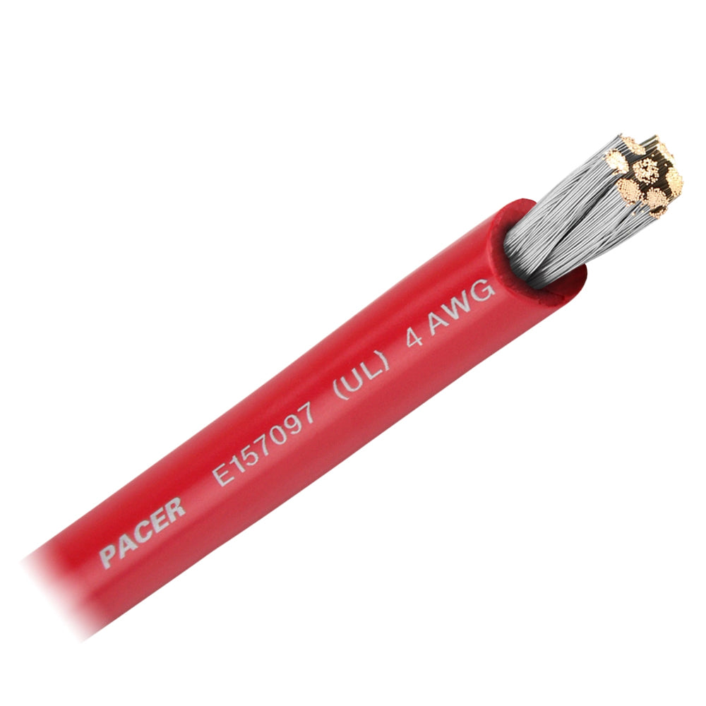 Pacer Red 4 AWG Battery Cable Sold By The Foot