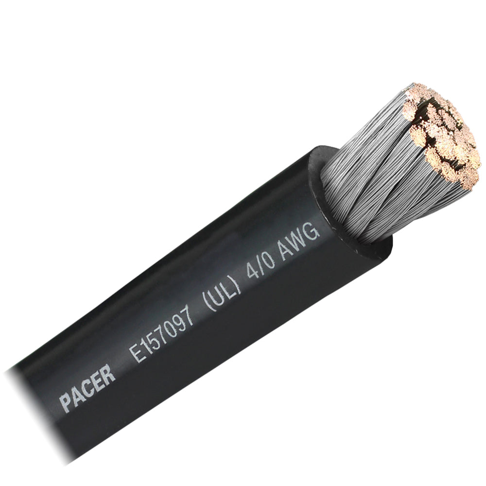 Pacer Black 40 AWG Battery Cable Sold By The Foot