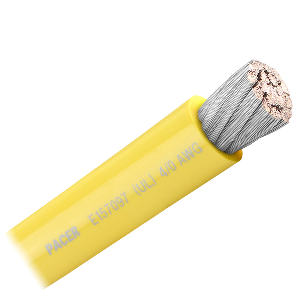 Pacer Yellow 40 AWG Battery Cable Sold By The Foot