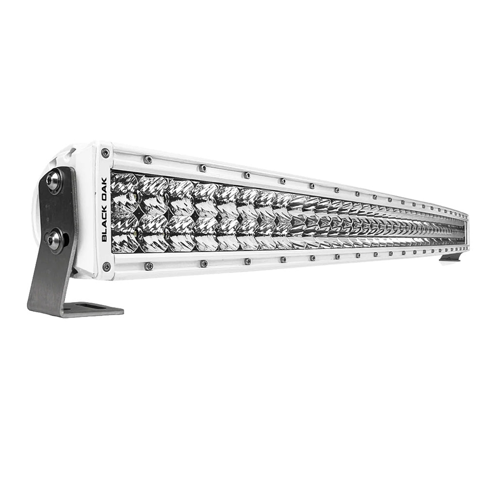Black Oak Pro Series 30 Curved Double Row 40 LED Light Bar Combo Optics White Housing