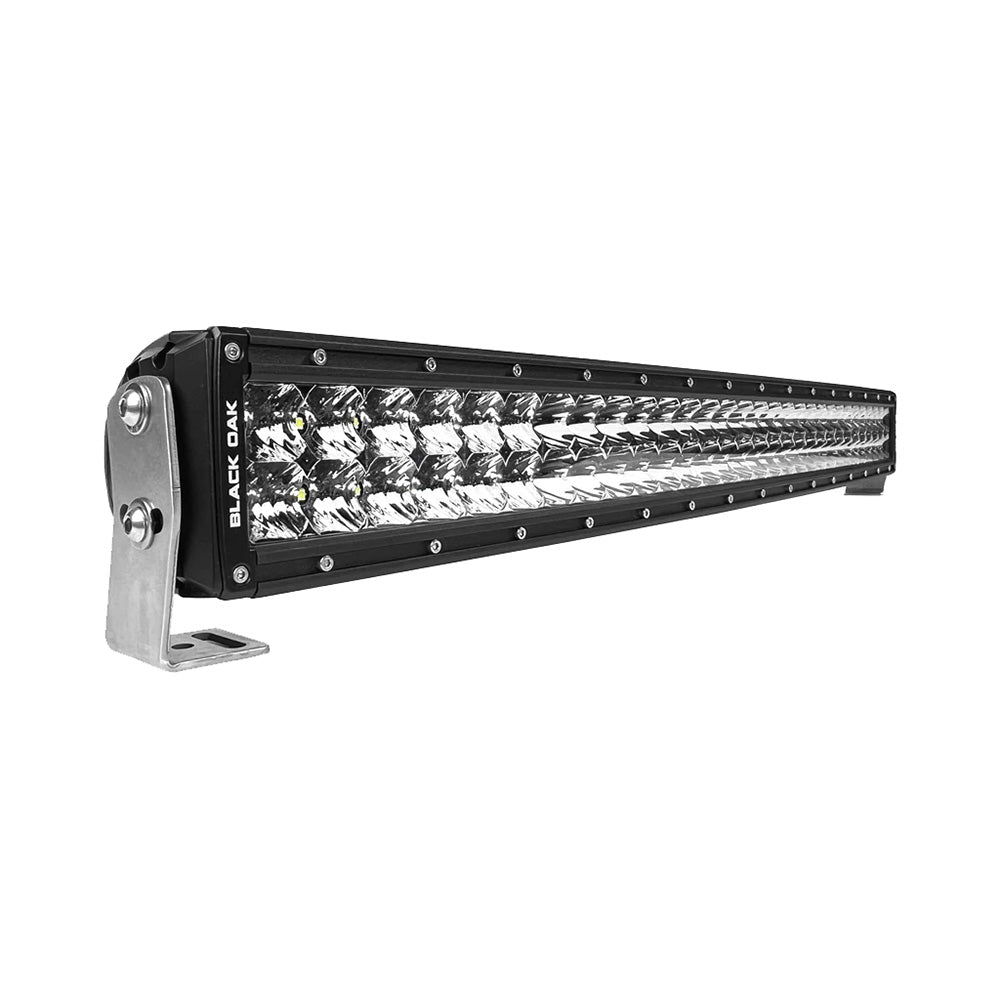 Black Oak Pro Series 30 Curved Double Row 30 LED Light Bar Combo Optics Black Housing