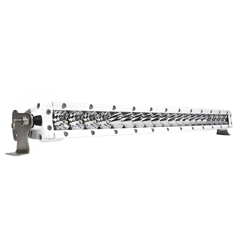Black Oak Pro Series 30 Single Row 20 LED Light Bar Combo Optics White Housing