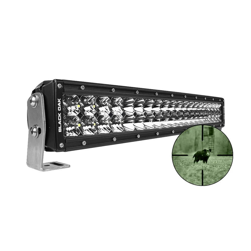 Black Oak Pro Series Double Row Combo Infrared 20 940nm Light Bar Black