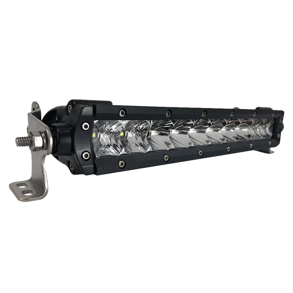 Black Oak 10 Single Row LED Light Bar Combo Optics Black Housing Pro Series 30