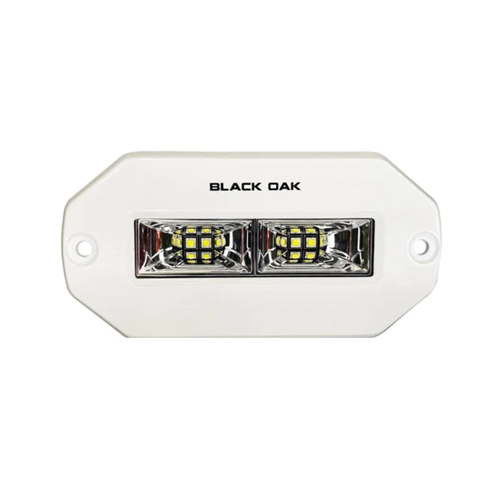 Black Oak 4 Marine Flush Mount Spreader Light White Housing Pro Series 30