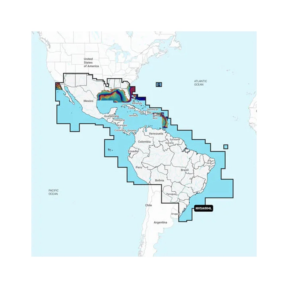 Garmin Navionics Vision NVSA004L Mexico the Caribbean to Brazil Inland Coastal Marine Charts