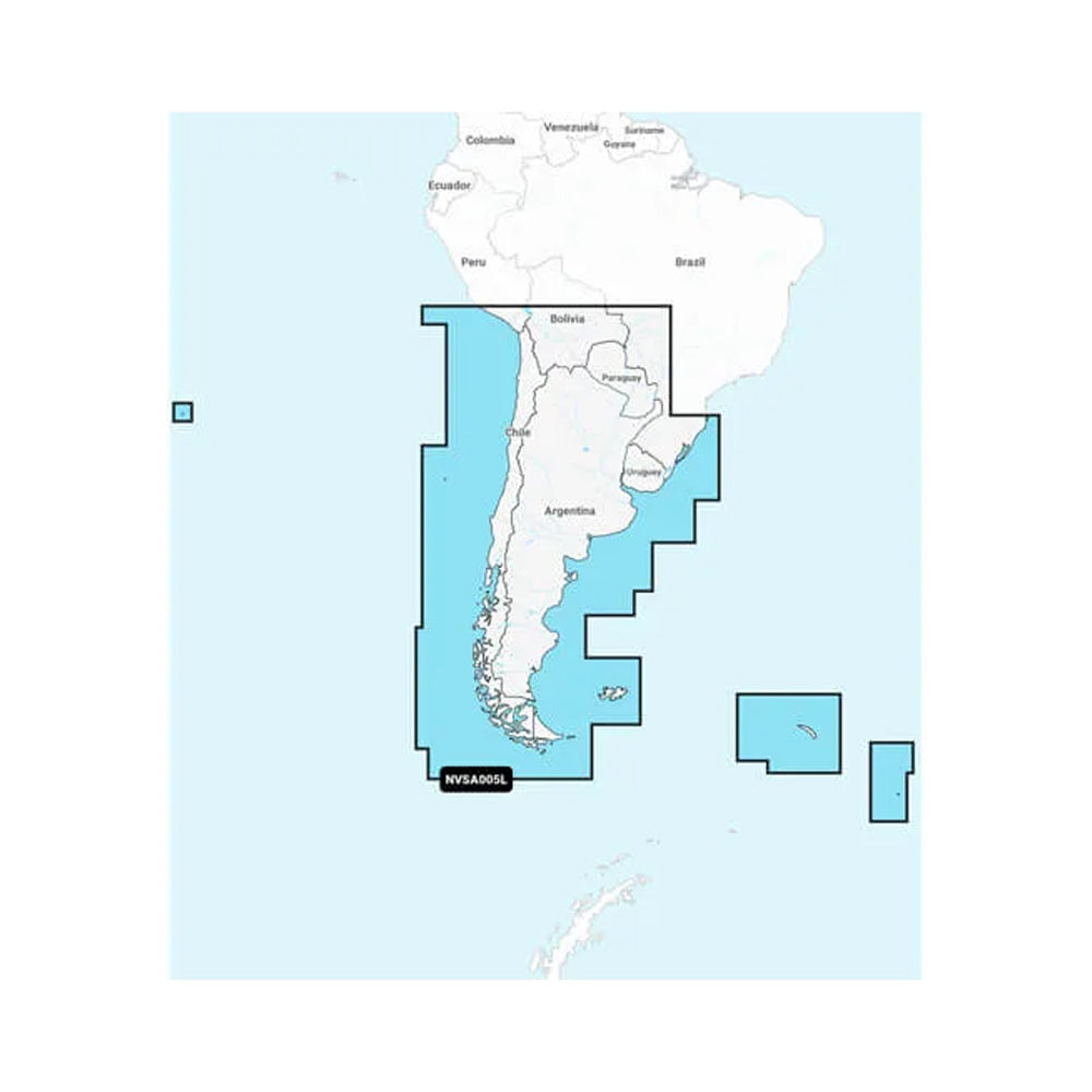 Garmin Navionics Vision NVSA005L Chile Argentina Easter Island Marine Charts