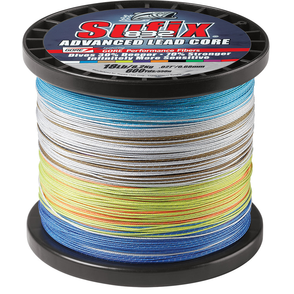 Sufix 832 Advanced Lead Core 18lb 10Color Metered 600 yds