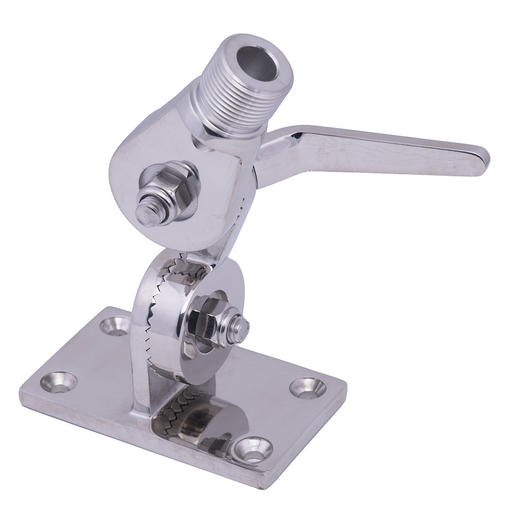 Whitecap HeavyDuty Ratchet Antenna Mount 316 Stainless Steel