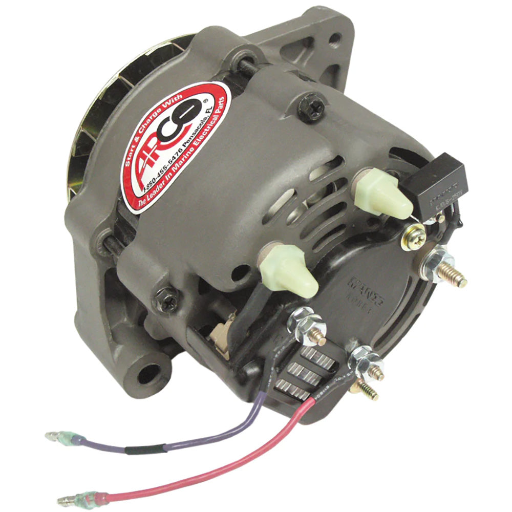 ARCO Marine Premium Replacement Alternator wMultiGroove Pulley 12V 55A