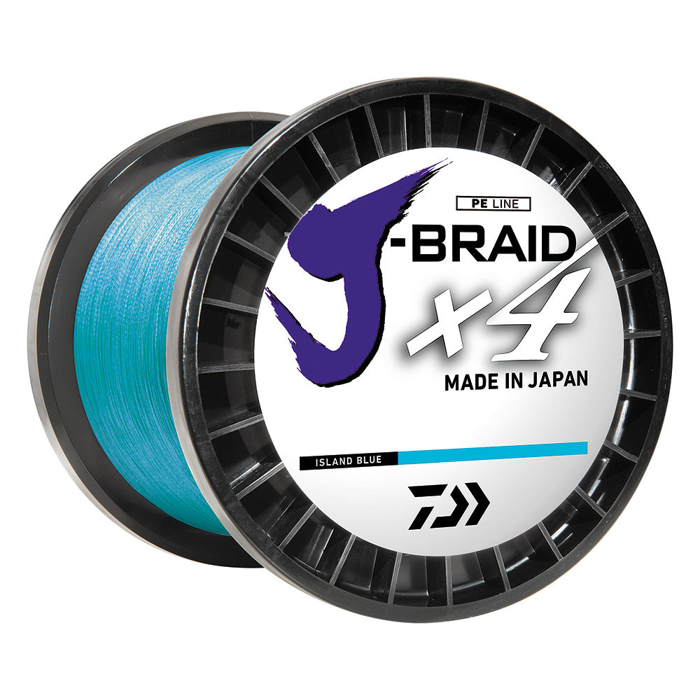 Daiwa JBRAID x4 Braided Line 30 lbs 300 yds Island Blue