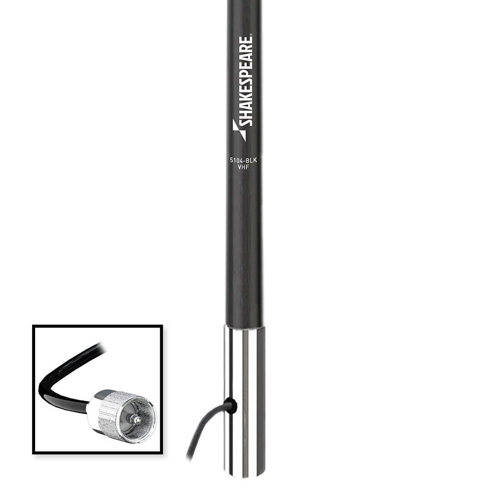 Shakespeare 5104 4 Classic VHF Antenna w15 RG58 Cable Black