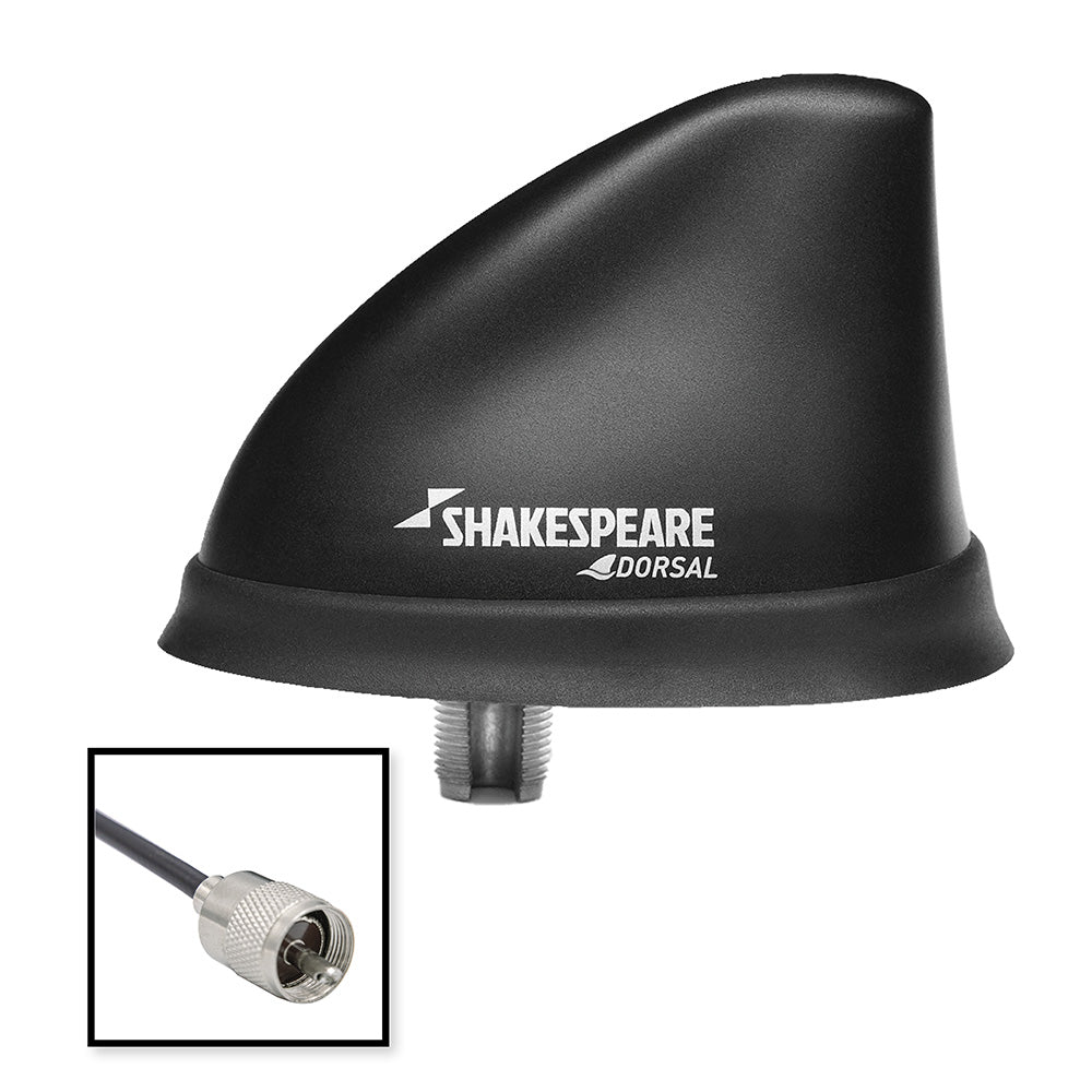 Shakespeare Dorsal Antenna Black Low Profile 26 RGB Cable wPL259