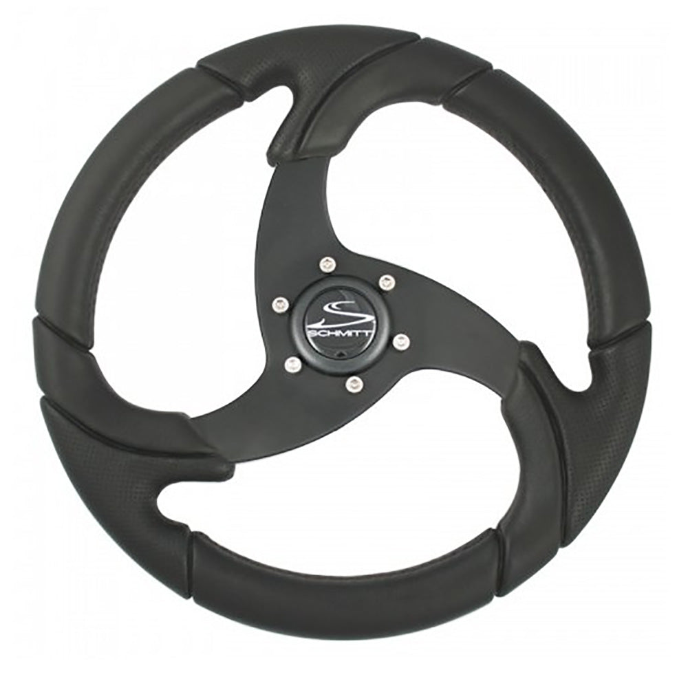 Schmitt Marine Folletto 142 Wheel Black Polished Polyurethane 34 Tapered Shaft wBlack Center Cap