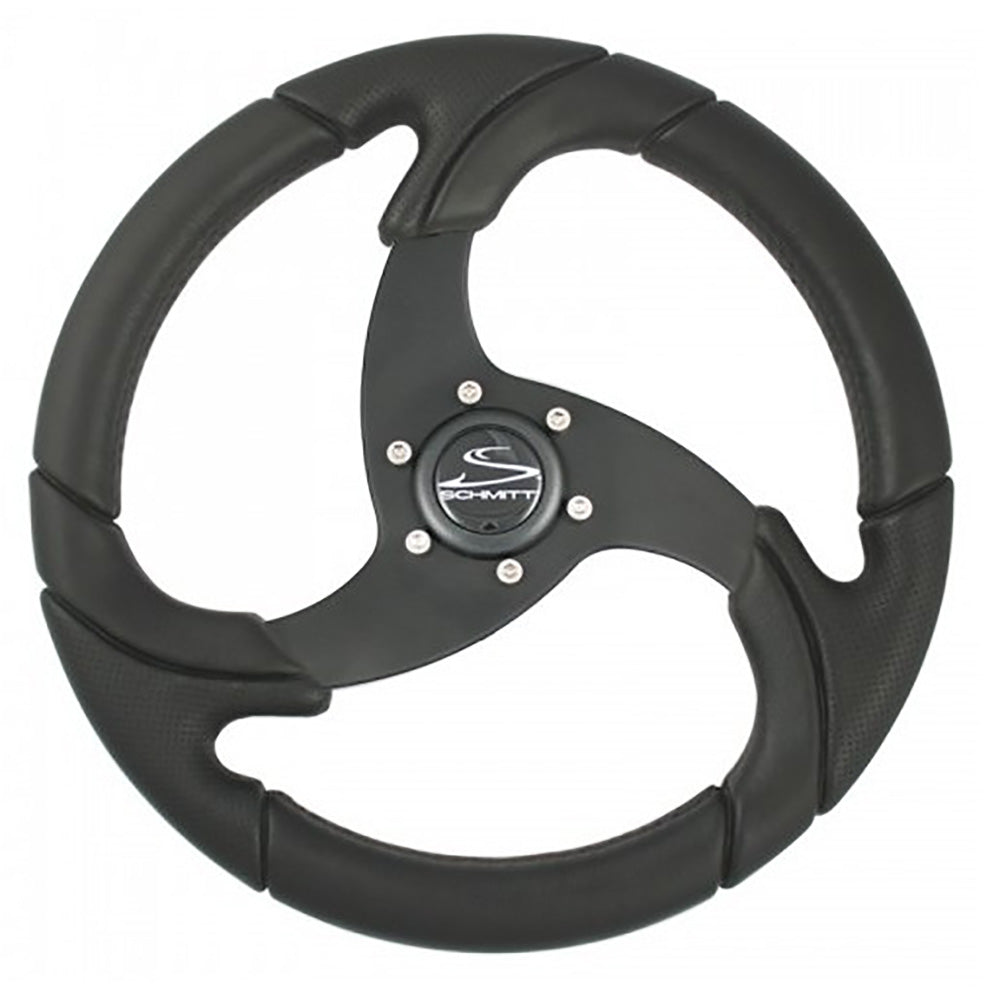 Schmitt Marine Folletto 142 Wheel Black Polyurethane 34 Tapered Shaft wBlack Center Cap