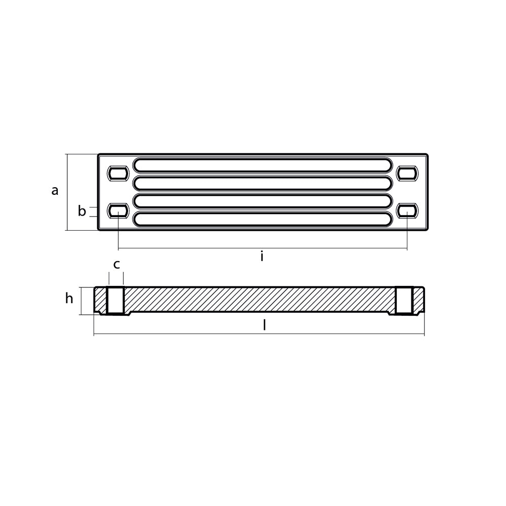 Tecnoseal Zinc Yamaha Bar Anode fEngine Bracket