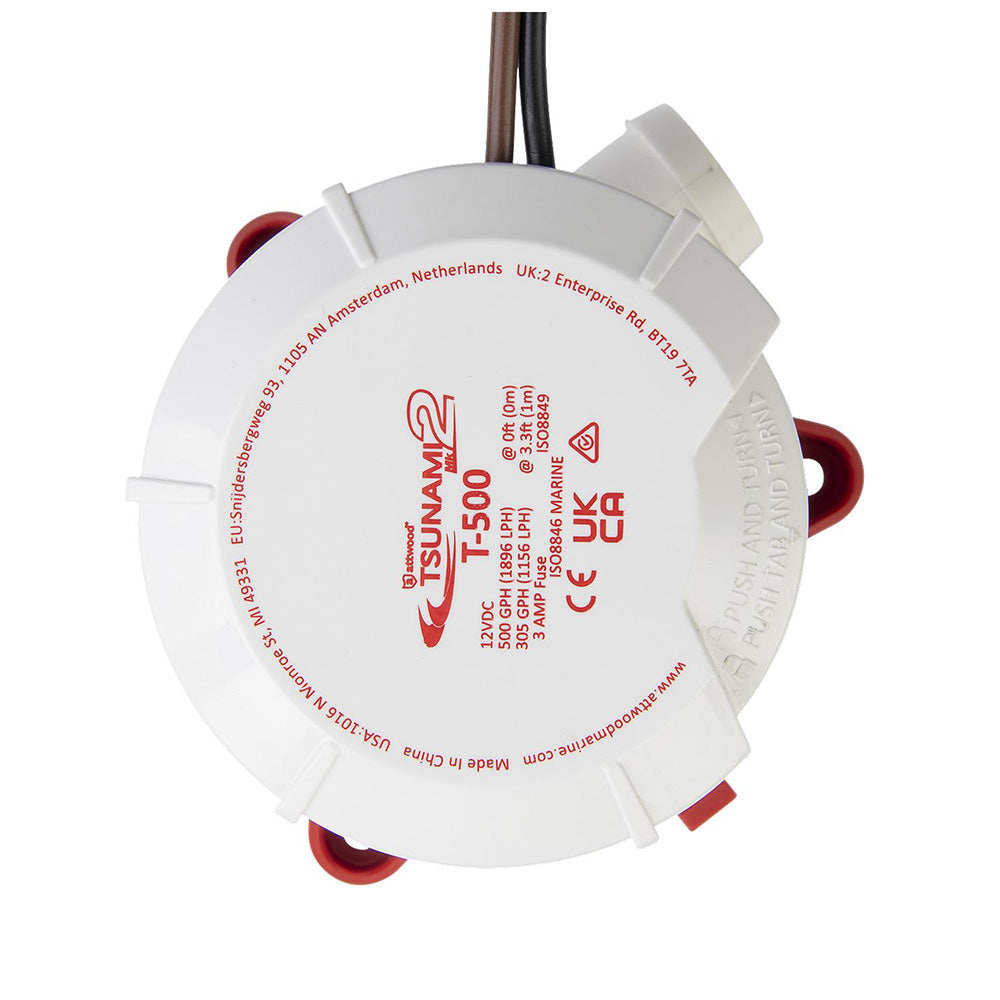 Attwood Tsunami MK2 Manual Bilge Pump T500 500 GPH 12V