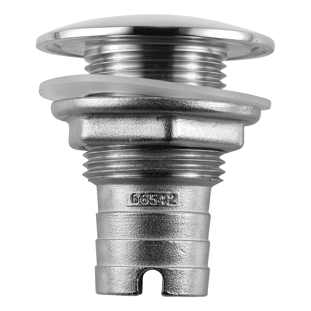 Attwood Stainless Steel ThruHull Short Straight Barbed 1 Inner Diameter