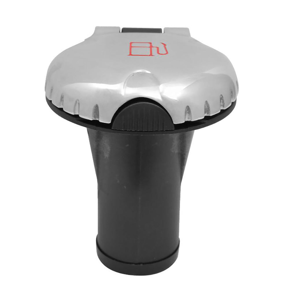 Attwood Deck Fill fCarbon Canister System Straight Body Scalloped Stainless Steel Cap