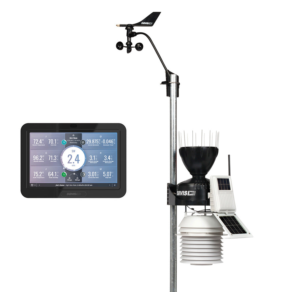 Davis Vantage Pro2 Wireless Weather Station wWeatherLink Console 24hr Fan Aspirated Radiation Shield
