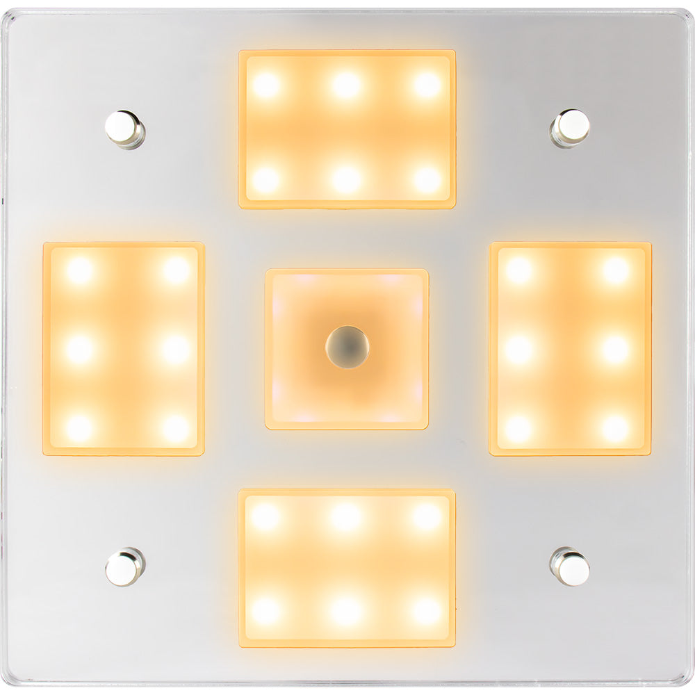 SeaDog Square LED Mirror Light wOnOff Dimmer White Blue