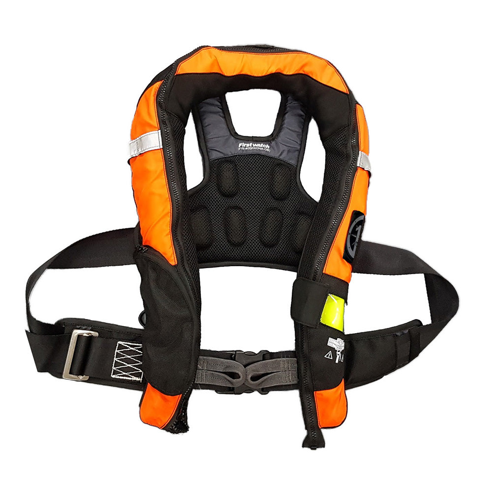 First Watch FW40PRO Ergo Auto Inflatable PFD wHarness HiVis Orange Black