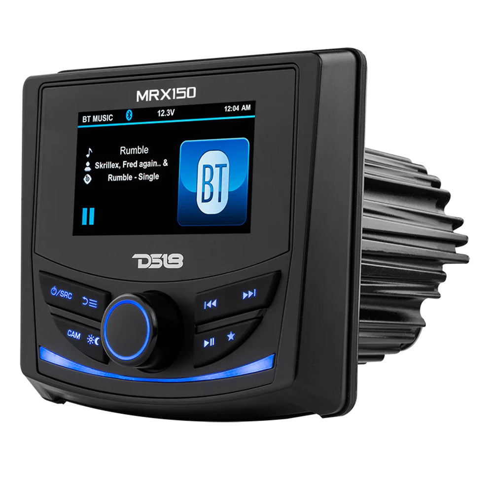 DS18 MRX150 2 Zone Marine Powersports Head Unit w3 Color TFT Display Bluetooth 4 x 40W
