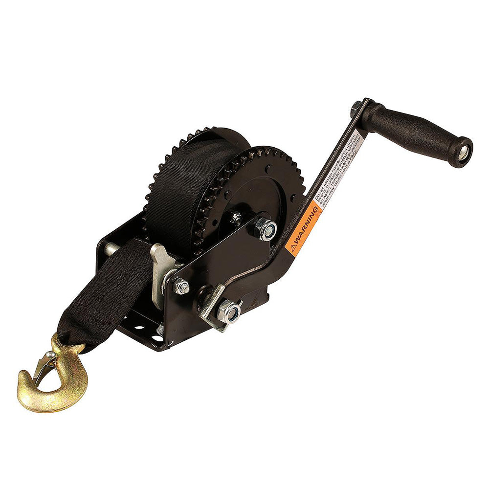 Attwood 2000 lb Dual Drive Winch 2 x 20 Nylon Strap