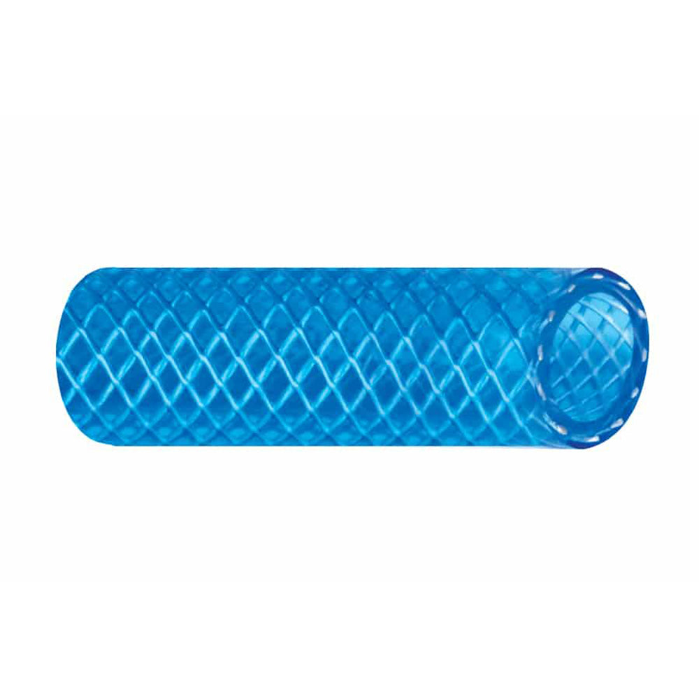 Trident Marine 58 x 50 Boxed Reinforced PVC FDA Cold Water Feed Line Hose Drinking Water Safe Translucent Blue
