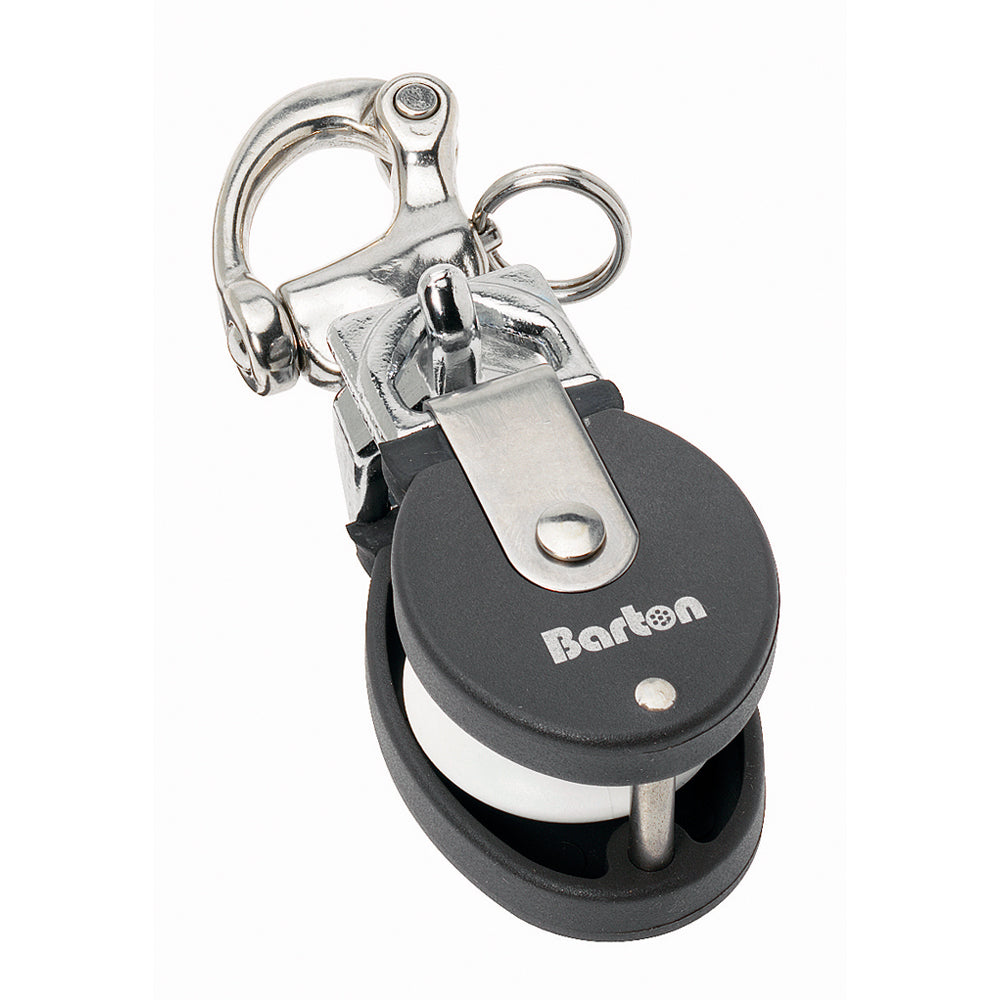 Barton Marine Size 2 Snatch Block wStainless Snap Shackle 35mm Sheave