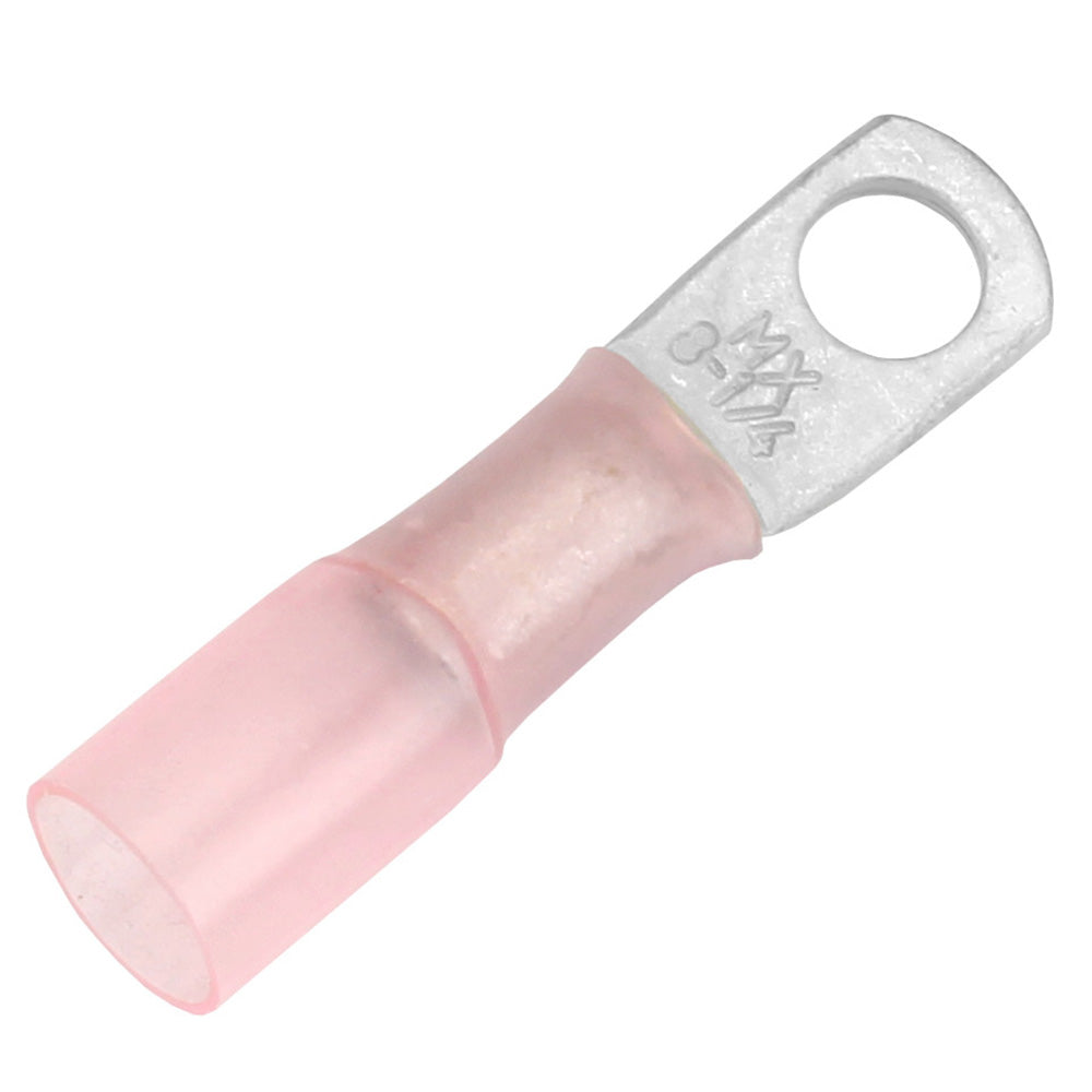 Pacer 8 AWG Heat Shrink Ring Terminal 14 Stud Size 25 Pack