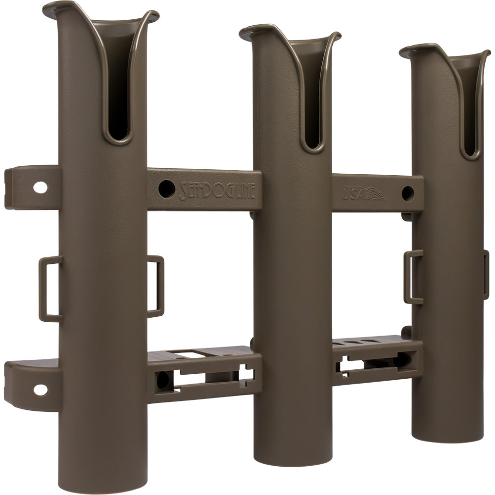 SeaDog Triple Threat Three Pole Rod Holder Flat Dark Earth
