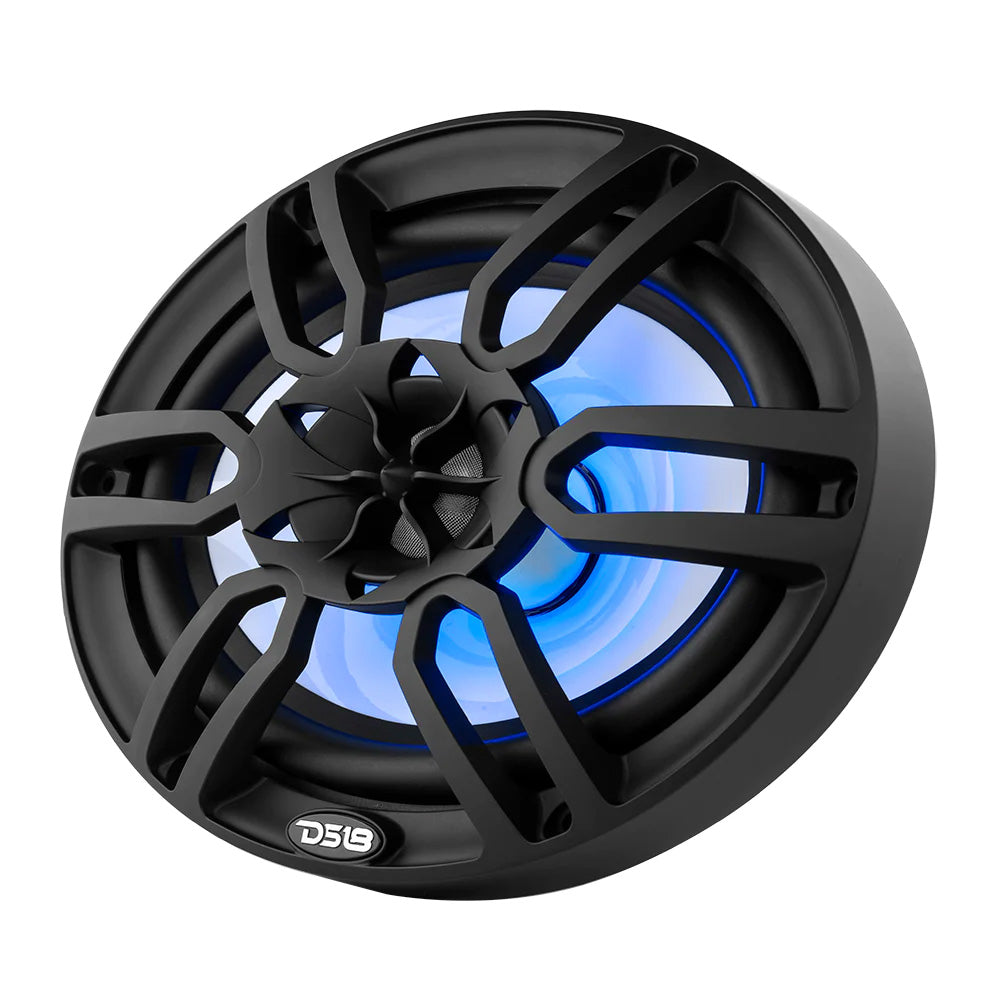DS18 HYDRO 6 x 9 2Way Marine Speakers wIntegrated RGB LED Lights 375W Black