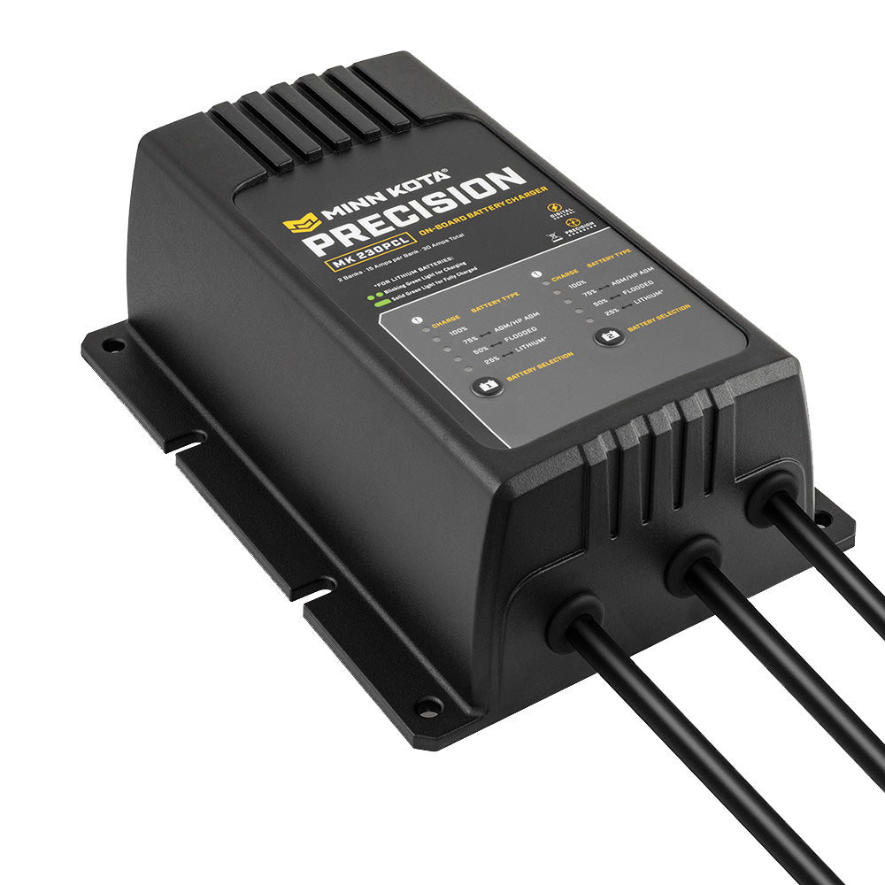 Minn Kota OnBoard Precision Charger MK230 PCL 2 Bank x 15 AMP LI Optimized Charger